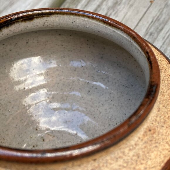 Pottery Hand Painted Mexican Stoneware Tonala Trinket Dish w/Lid Vintage - Picture 3 of 16